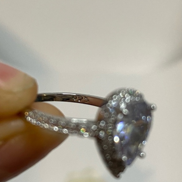 925 - Sterling silver engagement ring - CZ - size 6 - NEW - Picture 3 of 4